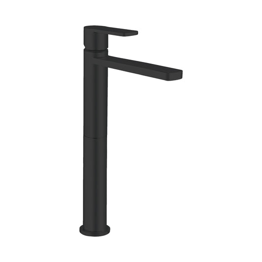 Aquadesign Products Tall Single Hole Lav – Drain Included (Glam 500246) - Matte Black