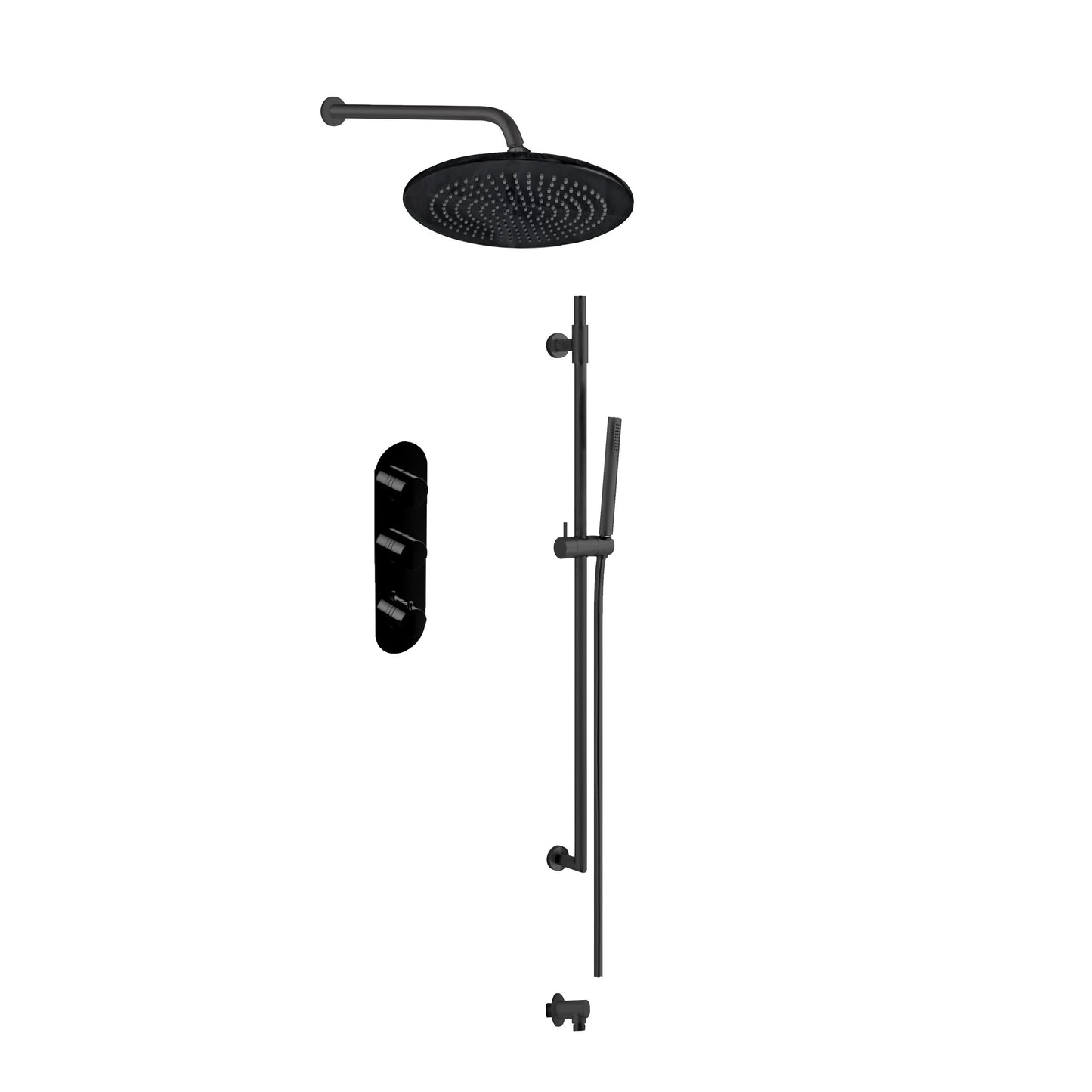 Aquadesign Products Shower Kit (Contempo X1600CT-A) - Matte Black