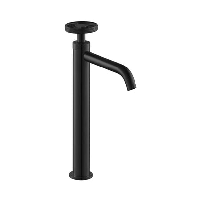 Aquadesign Products Tall Single Hole Lav – With Pop-up Included (Twist 47104) - Matte Black