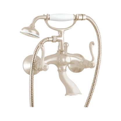 Aquadesign Products Wall Mount Tub Filler (Classic R2536L) - Brushed Nickel