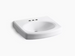 Lavabo de salle de bains Kohler Pinoir de 18 po x 12 po avec trous de robinetterie centraux de 4 po - Blanc