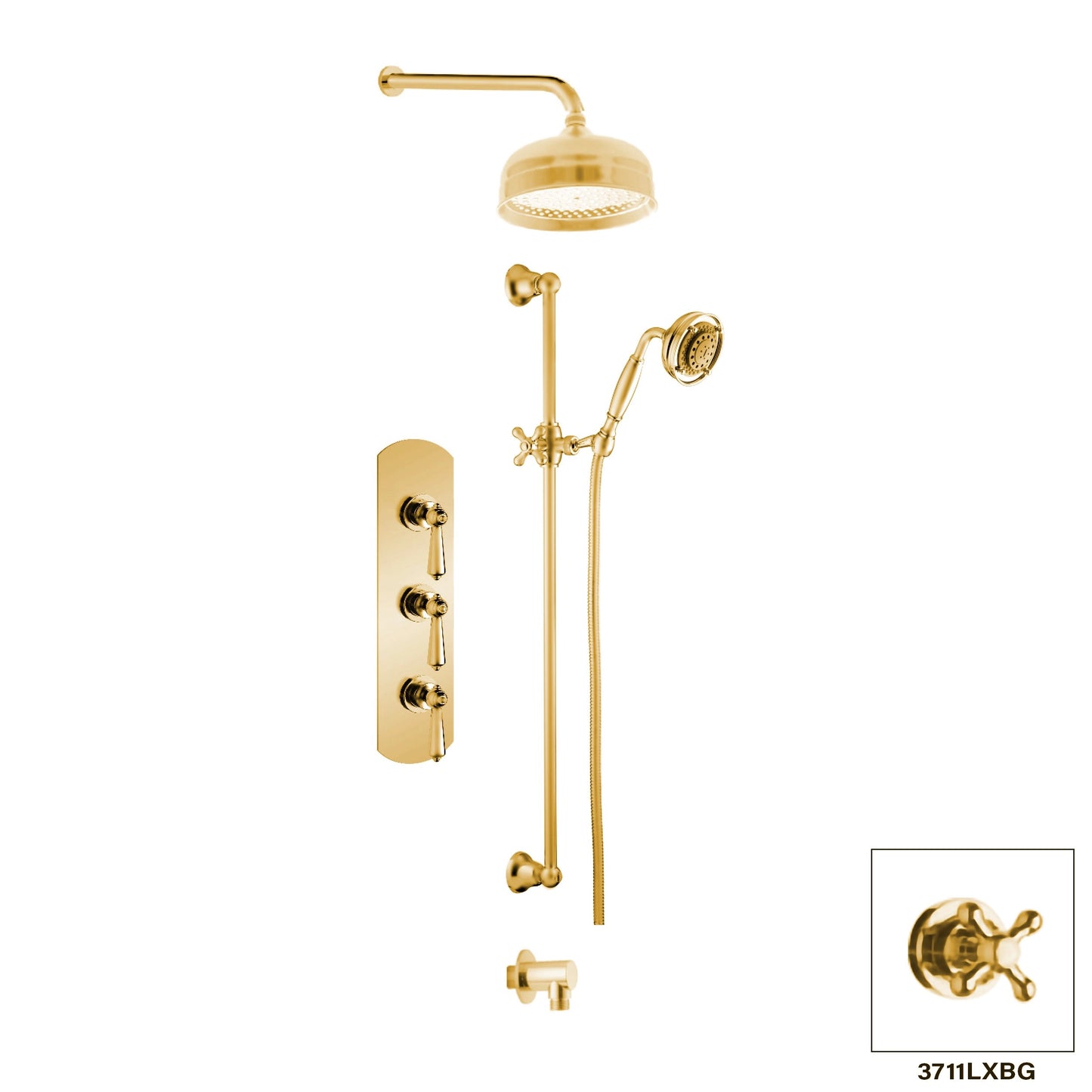 Aquadesign Products Shower Kits (London 3711LL) - Brushed Gold