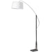 Dainolite Arc Floor Lamp, Polished Chrome / Matte Black - Renoz