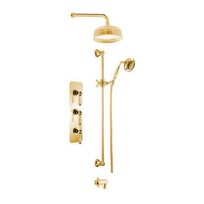 Aquadesign Products Shower Kits (London 3712LL) - Brushed Gold