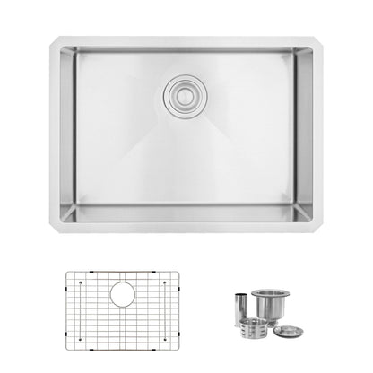 Stylish Teal 25" x 18" Single Bowl Undermount Stainless Steel Kitchen Sink S-312XG - Renoz