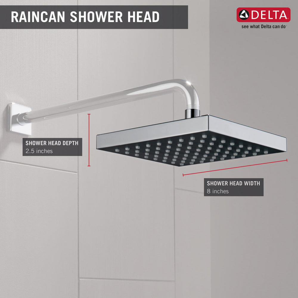Delta Single-Setting Raincan Shower Head- Chrome