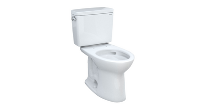 Toto Drake Two-piece Toilet, 1.28 GPF, Elongated Bowl Seat Height 14 15/16"Total Height 29"- Cotton