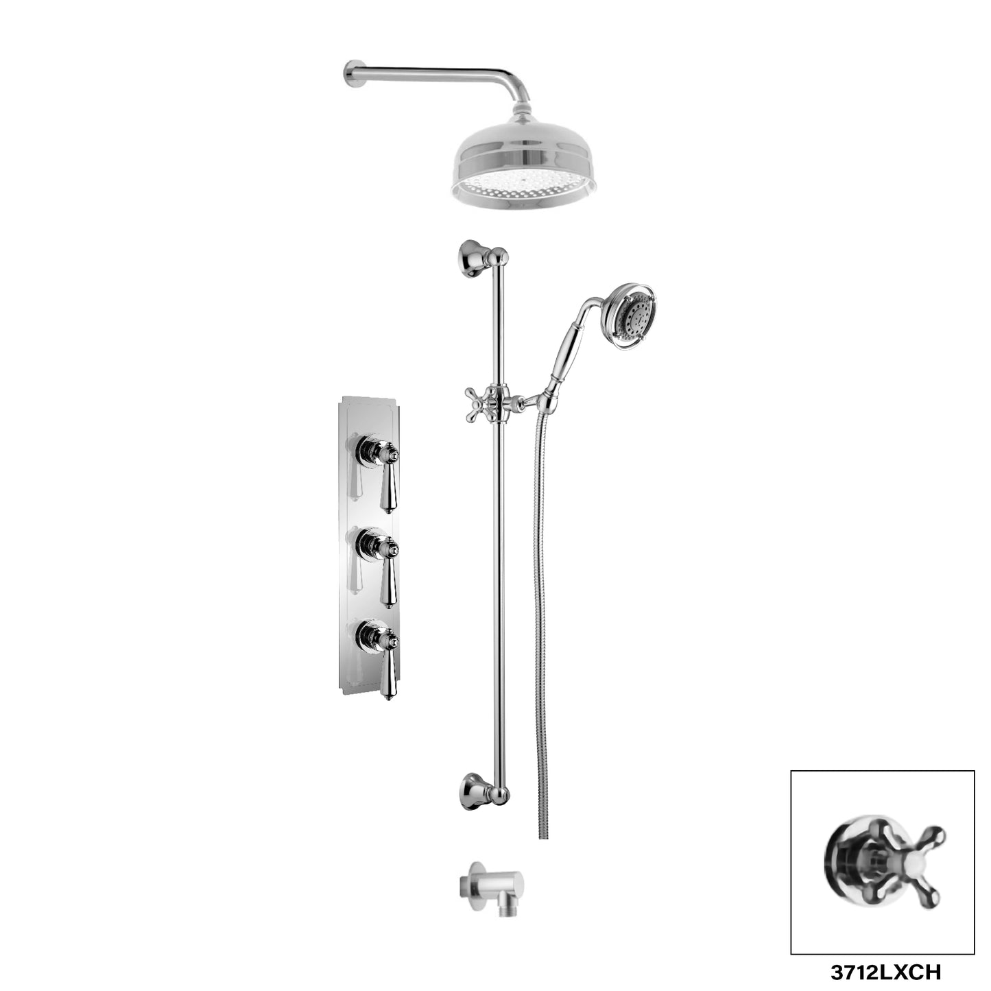 Aquadesign Products Shower Kits (London 3712LL) - Chrome