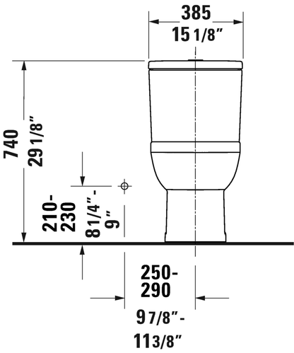 Toilette monobloc sans rebord Duravit - 21960100U2