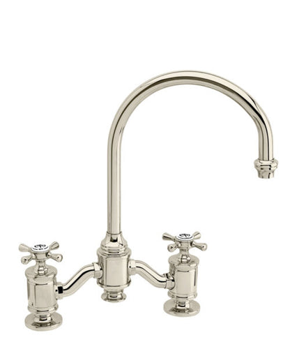 Waterstone Hampton Bridge Faucet – Cross Handles 6350