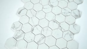 MSI Statuario Celano 2 Hexagon Glass Tile 12" x 12"