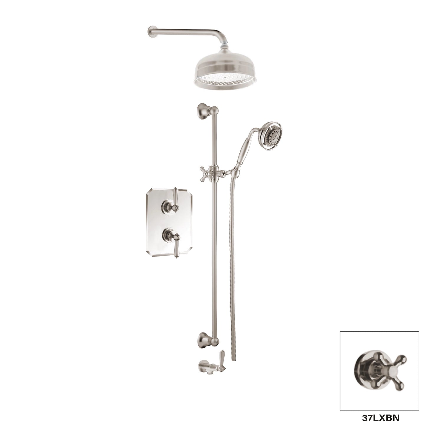 Aquadesign Products Shower Kits (London 37LL) - Brushed Nickel