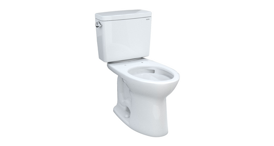 Toto Drake Two-piece Toilet, 1.6 GPF, Elongated Bowl Seat Height 16 1/8" Total Height 30 1/8"-Cotton