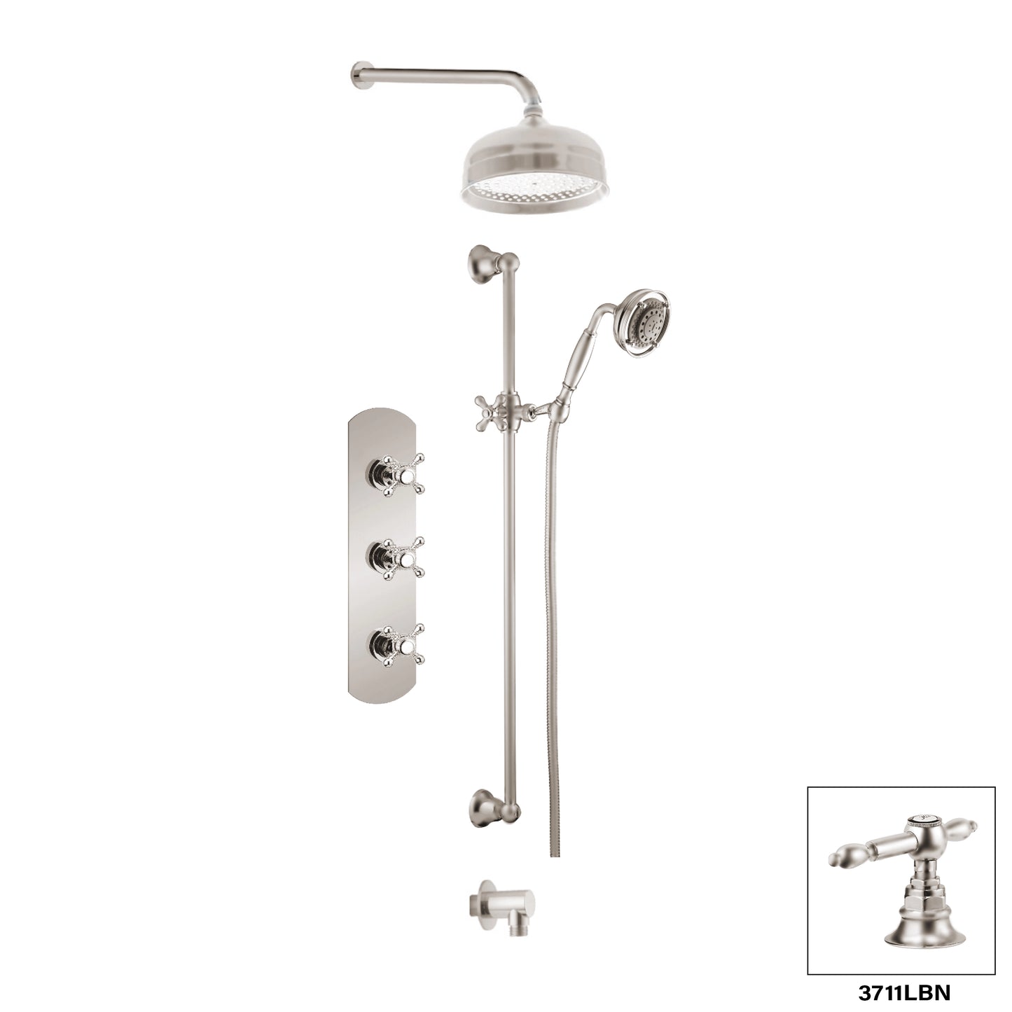 Aquadesign Products Shower Kit (Julia 3711JX) - Brushed Nickel