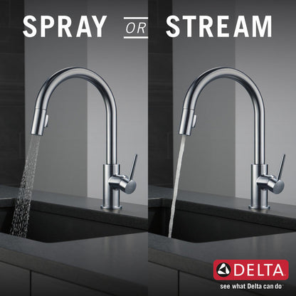 Delta TRINSIC Single Handle Pull-Down Kitchen Faucet- Arctic Stainless