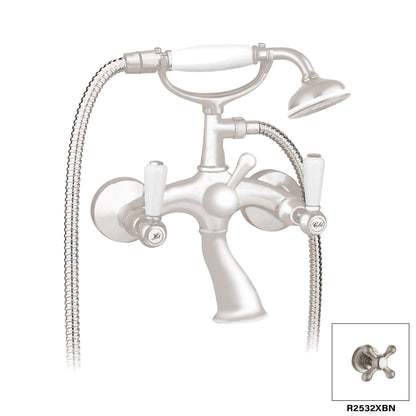 Aquadesign Products Wall Mount Tub Filler (Colonial R2532L) - Brushed Nickel