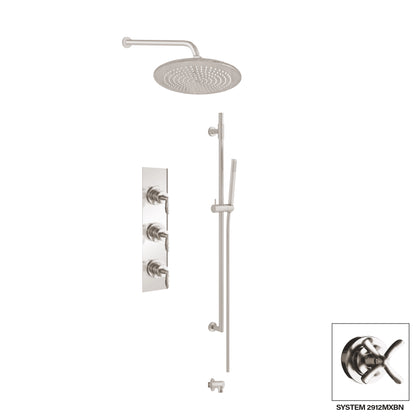 Aquadesign Products Shower Kits (Manhattan 2912ML) - Brushed Nickel