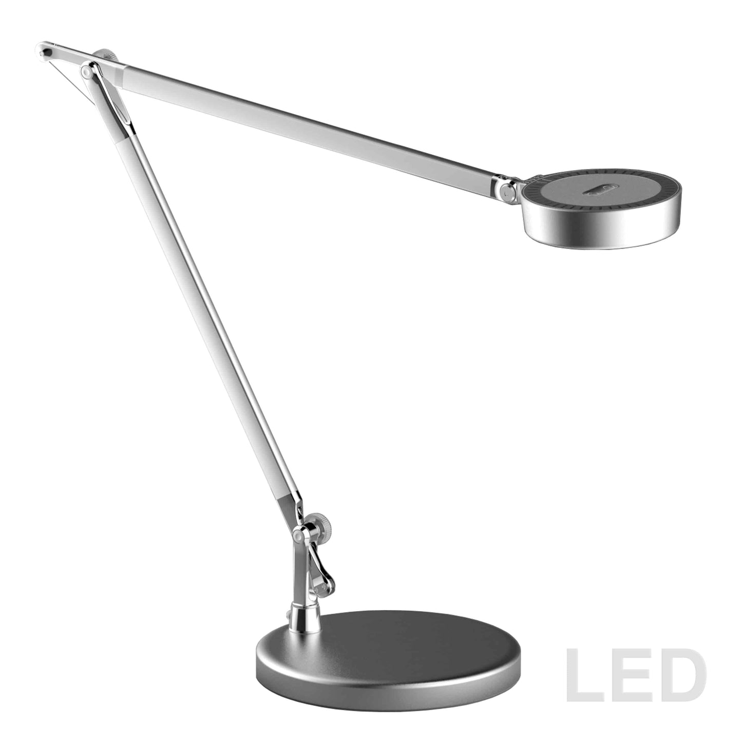 Dainolite 4.8W Adjustable LED Table Lamp, Silver Finish - Renoz