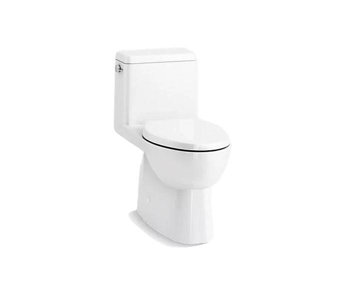Kohler Reach Comfort Height 29" One Piece Compact Elongated 1.28 Gpf Chair Height Toilet With Quiet Close Seat