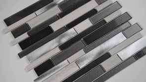 MSI Backsplash and Wall Tile Urban Loft Interlocking Glass and Metal Tile 12" x 12" 4mm