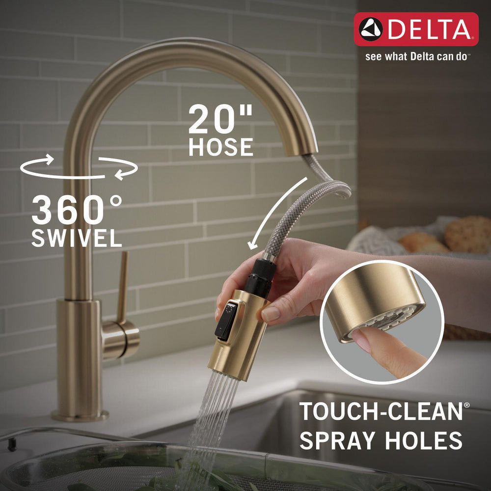 Delta TRINSIC Single Handle Pull-Down Kitchen Faucet- Champagne Bronze