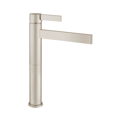 Aquadesign Products Tall Single Hole Lav – Drain Included (Caso 500016) - Brushed Nickel
