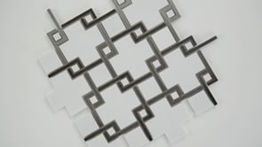 MSI Backsplash and Wall Tile Blanco Lynx Geometric Polished Marble Tile