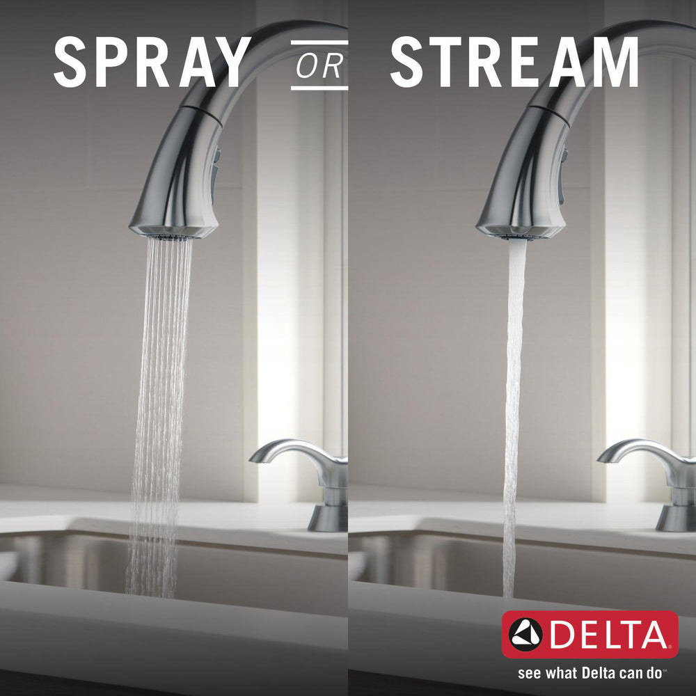 Delta ADDISON Single Handle Pull-Down Kitchen Faucet with Touch2O and ShieldSpray Technologies- Arctic Stainless