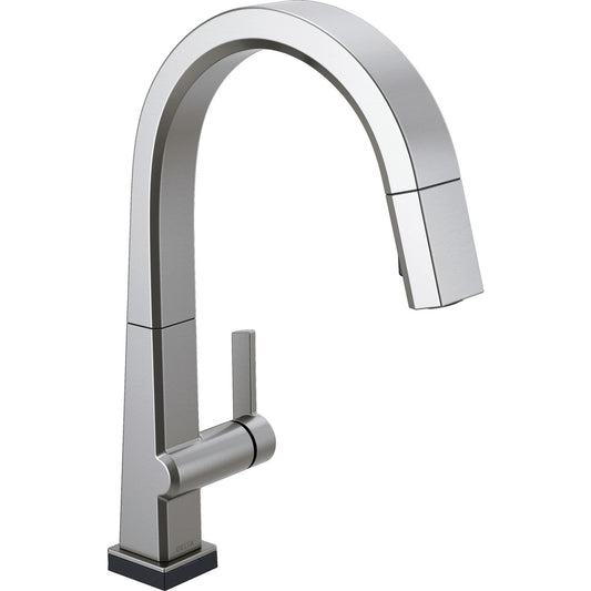 Delta Pivotal Single Handle Pull Down Kitchen Faucet with Touch2O Technology - Arctic Stainless