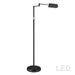 Dainolite 9W LED Swing Arm Floor Lamp, Black Finish - Renoz
