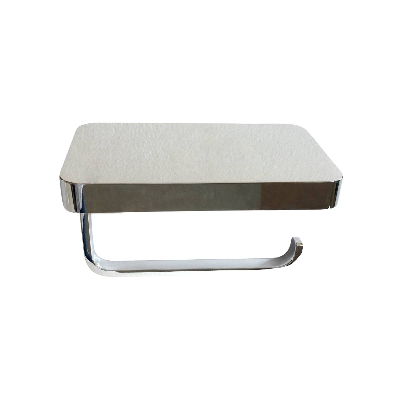 Kube Bath Aqua Plato Toilet Paper Holder With Shelf – Chrome - Renoz