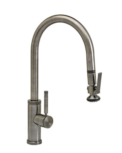 Waterstone Industrial PLP Pulldown Faucet – Lever Sprayer – Angled Spout 9810