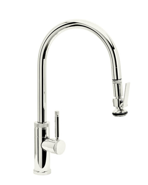 Waterstone Industrial PLP Pulldown Faucet – Lever Sprayer – Angled Spout 9810