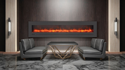 Sierra Flame WM-FML-88-9623-STL Linear Electric Fireplace