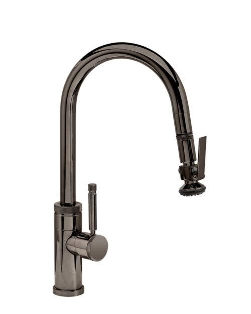 Waterstone Industrial Prep Size PLP Pulldown Faucet – Lever Sprayer – Angled Spout 9940