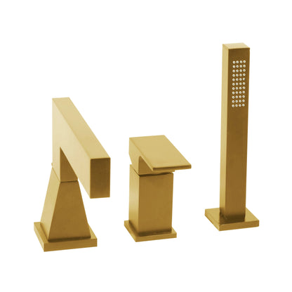 Aquadesign Products 3pc Deck Mount (Matrix MAT82A) - Brushed Gold