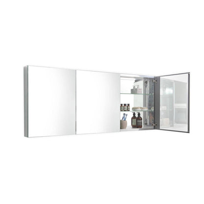 Kube Bath 60" Wide Mirrored Medicine Cabinet - Renoz