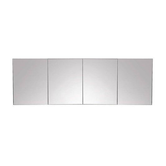 Kube Bath 80" Wide Mirrored Medicine Cabinet - Renoz