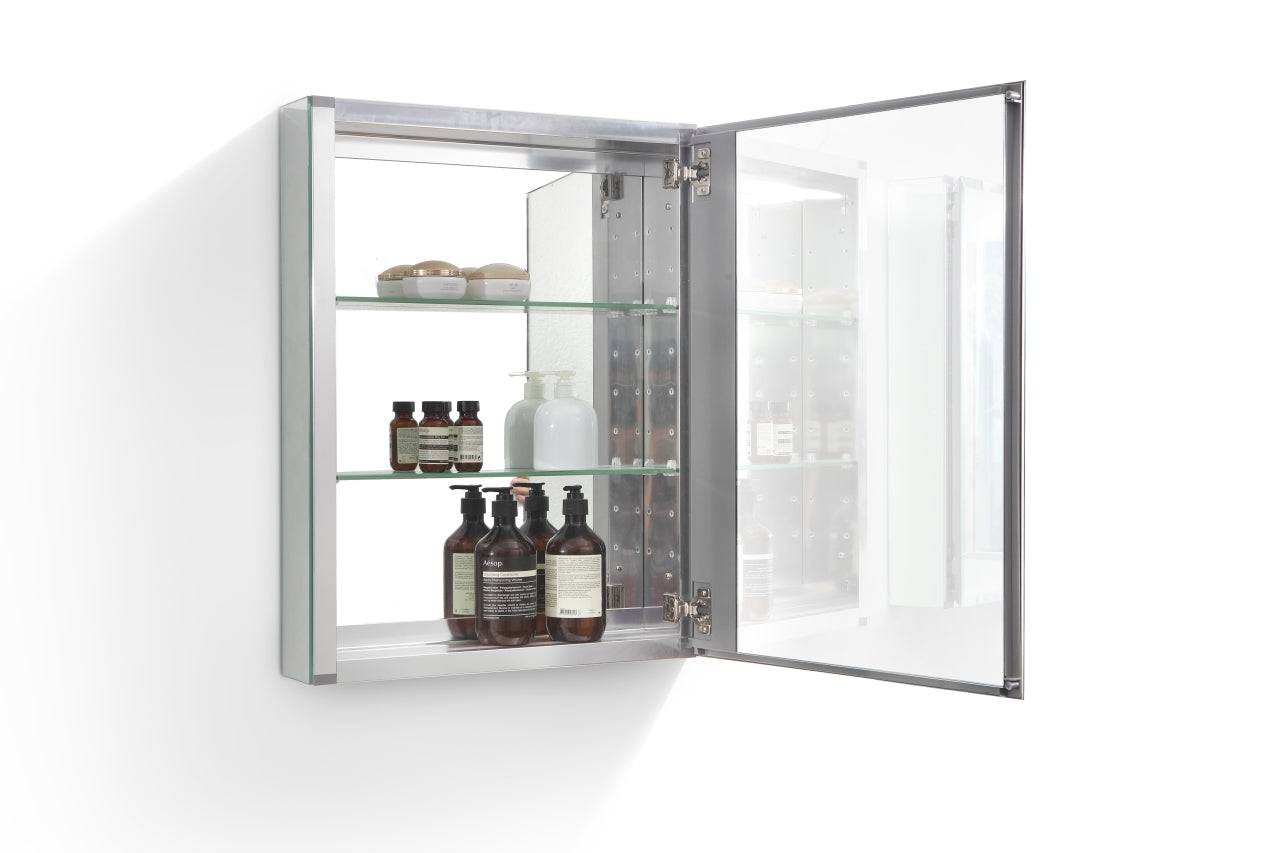 Kube Bath 20" Wide Mirrored Bathroom Medicine Cabinet - Renoz