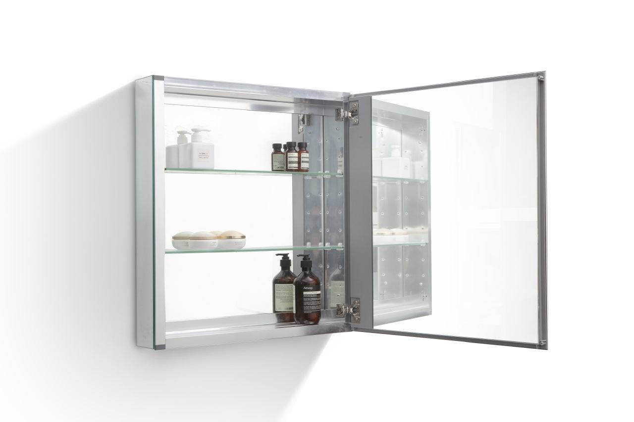 Kube Bath 24" Wide Mirrored Bathroom Medicine Cabinet - Renoz