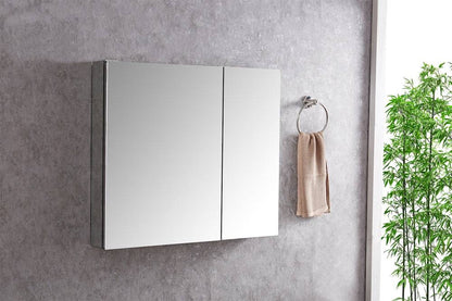 Kube Bath 30" Wide Mirrored Bathroom Medicine Cabinet - Renoz