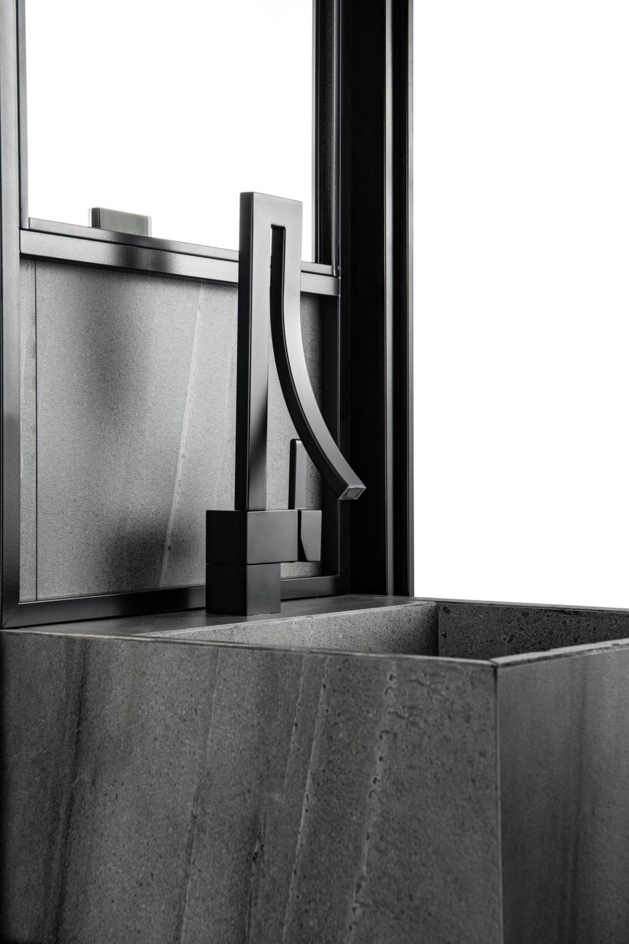 Kube Bath Aqua Elegance Single Lever Wide Spread Bathroom Vanity Faucet – Matte Black - Renoz