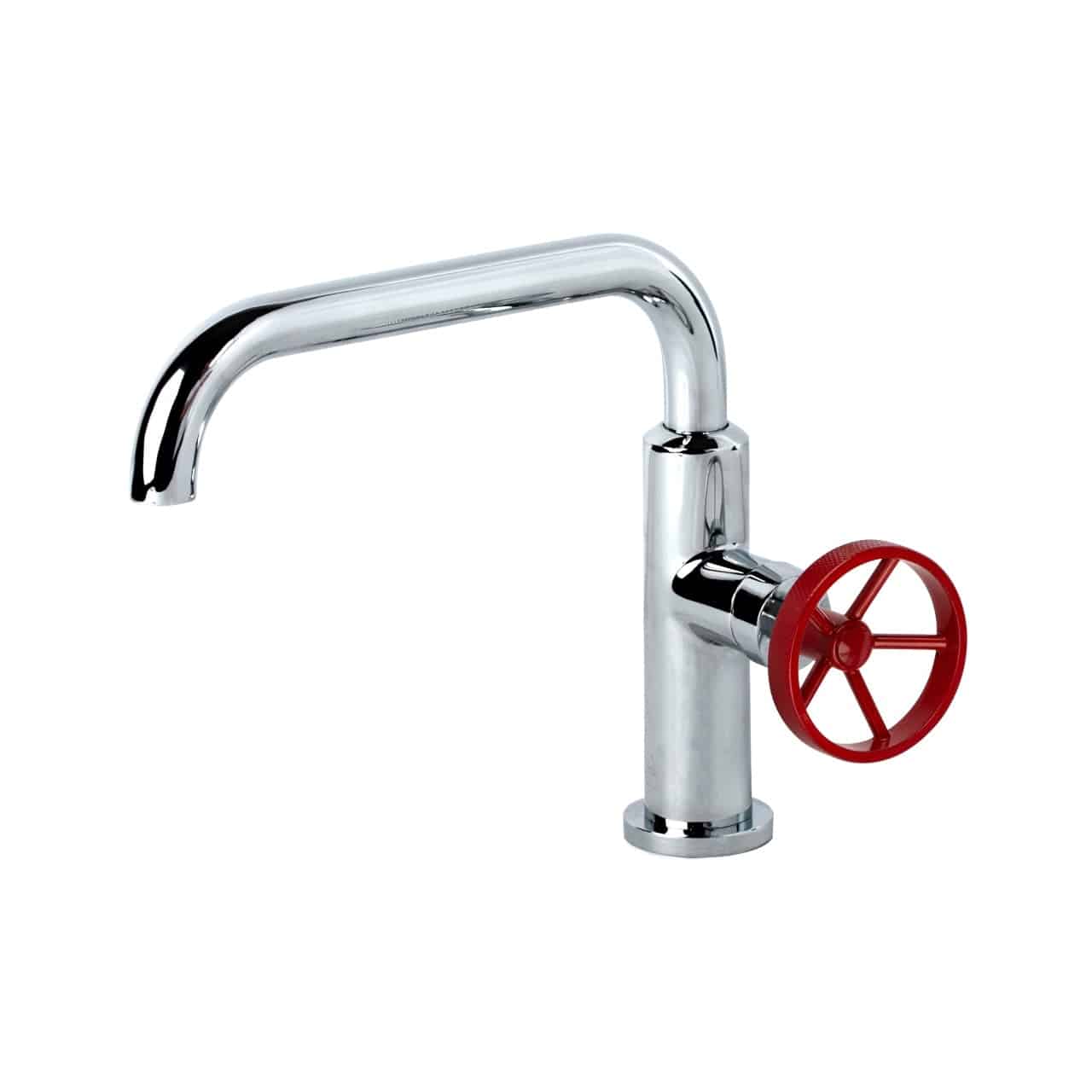 Kube Bath Aqua Loft Single Lever Bathroom Vanity Faucet With Side Handle – Chrome - Renoz