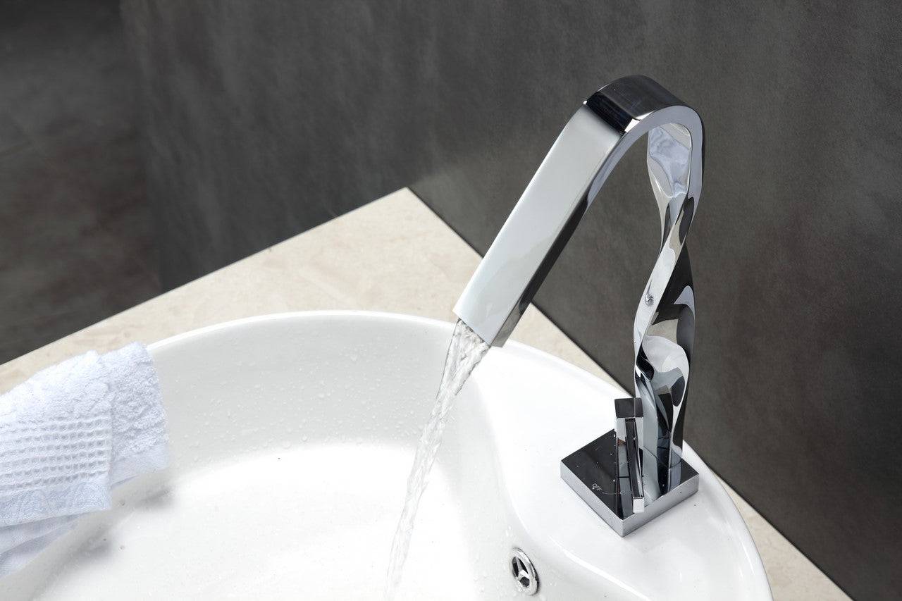 Kube Bath Aqua Riccio Single Lever Faucet Chrome - Renoz
