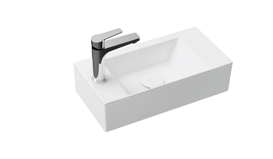 Streamline Cavalli ALD-50X25 Rectangular Sit-on or Wall Mount Basin Bathroom Sink