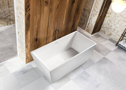 Bagno Italia Amazon 67" x 32" x 24" Glossy White One Piece Freestanding Bathtub AM123170 - Renoz