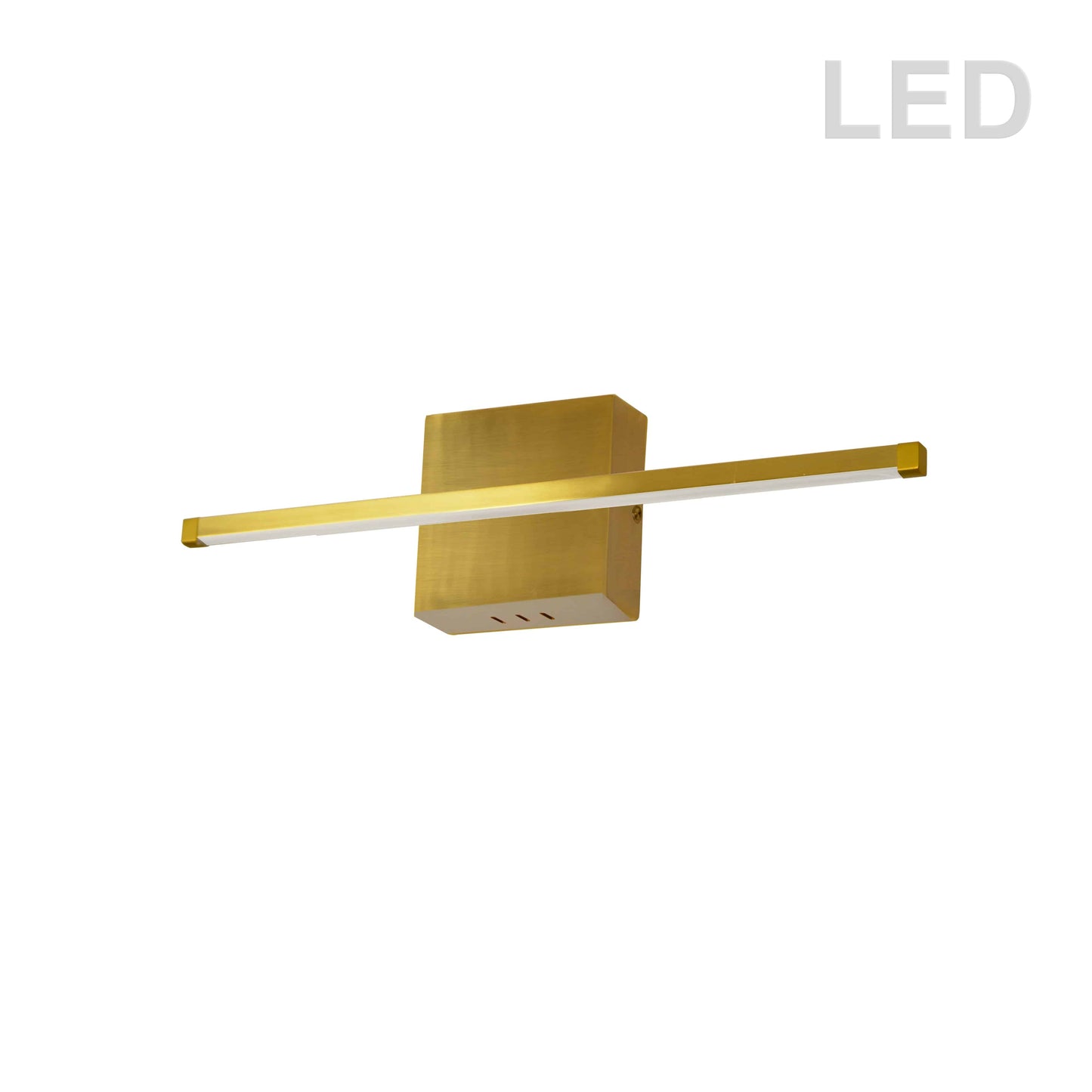 Dainolite 19W LED Wall Sconce, Aged Brass with White Acrylic Diffuser - Renoz