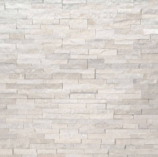 MSI Hardscaping Stacked Stone Panel Arctic White Mini Splitface 4.5" x 16"