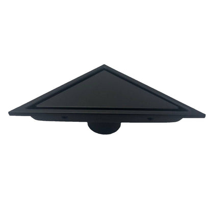Kube Bath 6.5" Triangle Stainless Steel Tile Grate Shower Drain – Matte Black - Renoz