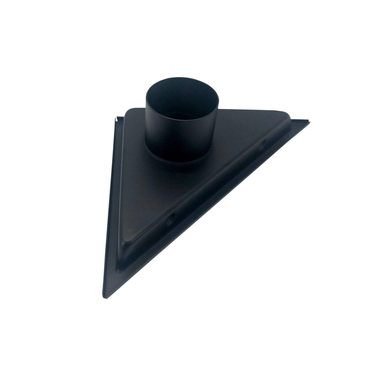Kube Bath 6.5" Triangle Stainless Steel Tile Grate Shower Drain – Matte Black - Renoz